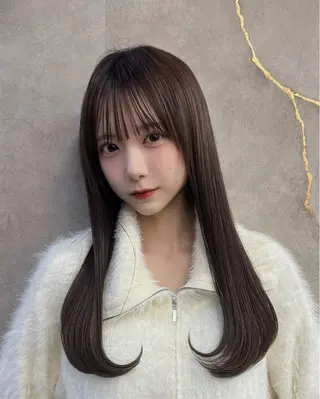 ロング 美髪矯正/韓国ヘア/ Haruna🦋のヘアスタイル