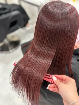 ロング まろっと艶感ブラウン ベージュ🤍まなかのヘアスタイル