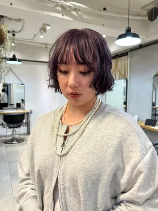 ショート 盛れる透明感カラー・ momokaのヘアスタイル
