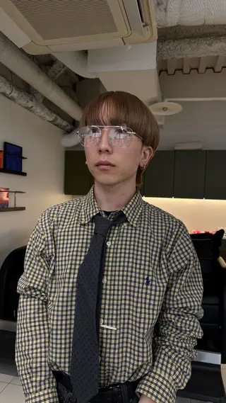 メンズ 新潟/万代/ベージュ ダブルカラー髙橋魁真のヘアスタイル