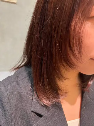 ミディアム 安岡 稜太のヘアスタイル