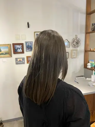 セミロング カラー 松永 真弥のヘアスタイル