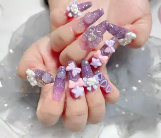 ネイル 🎀ネイルサロン エクラYUI🎀のネイルデザイン