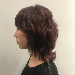 ミディアム サイレント美容師 アイリィのヘアスタイル