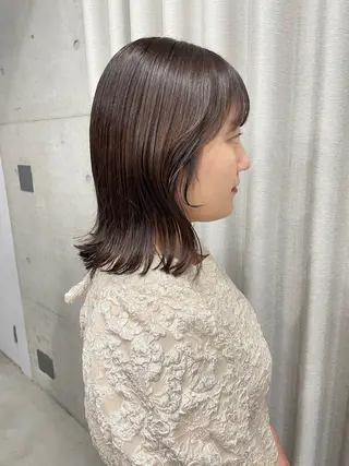 ミディアム カラー 表参道🌿赤み消し カラー/チナツのヘアスタイル