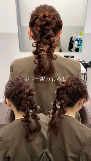 セミロング ヘアアレンジ 薄田 珠美のヘアスタイル