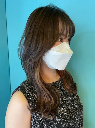 ロング カラー 末石 智のヘアスタイル