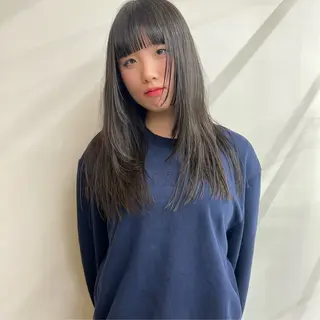 ロング 舟橋耀/ブリーチカラ ー/レイヤーカットのヘアスタイル