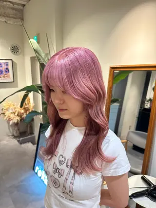 ロング カラー HANAME 原宿美容室のヘアスタイル