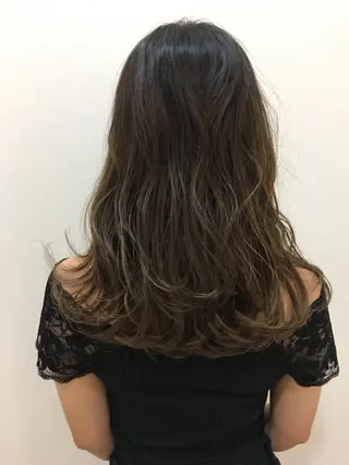 セミロング カラー ヘアアレンジ 寺内 紳悟のヘアスタイル