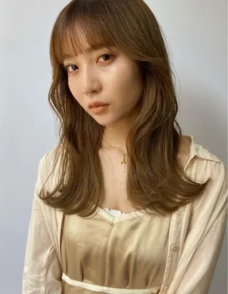 セミロング カラー Pia ツボイ ケイタのヘアスタイル