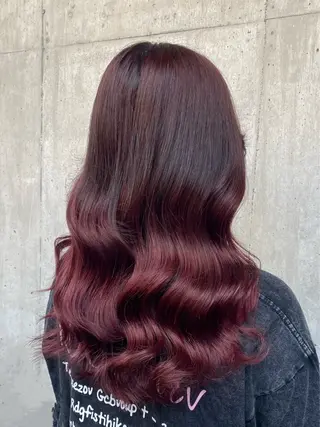 セミロング カラー メンズ ☁️かずき☁️青.紫 推し活カラー💫のヘアスタイル