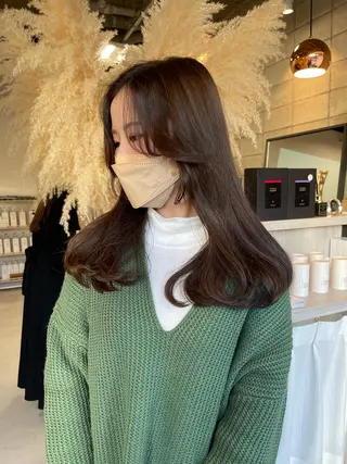 ロング カラー 松本 瑠菜のヘアスタイル