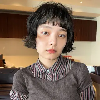 ショート パーマ ボブパーマ/パーマ ウルフパーマのヘアスタイル