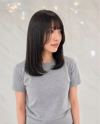 ミディアム 縮毛矯正×ボブ💎 髪質改善/木下のヘアスタイル