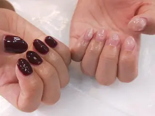 ネイル はばすみれ🎀ﾈｲﾙ 光ﾌｪｲｼｬﾙ ﾍｱのネイルデザイン