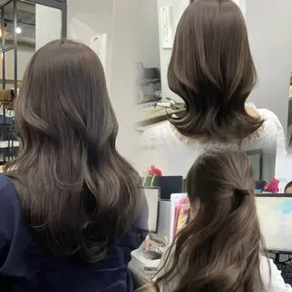 ロング カラー 新宿/韓国ヘア/ 髪質改善ストレートのヘアスタイル