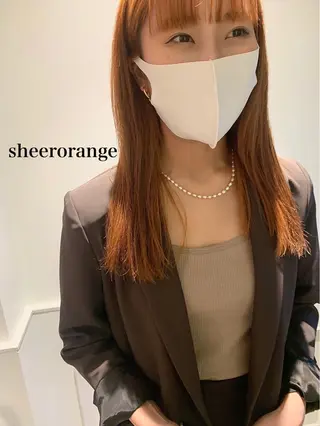 セミロング カラー 透明感カラー👑 井上美乃里のヘアスタイル