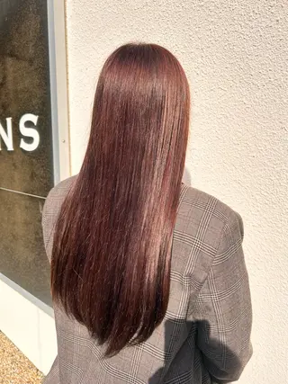 ロング カラー 松田 佳純のヘアスタイル
