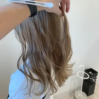 ミディアム カラー 清水 亮太／赤み消しカラーのヘアスタイル