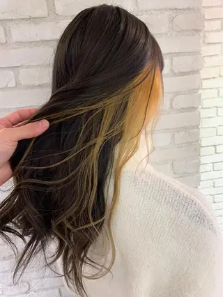 セミロング ハイトーン/ 髪質改善/垣尾颯大のヘアスタイル