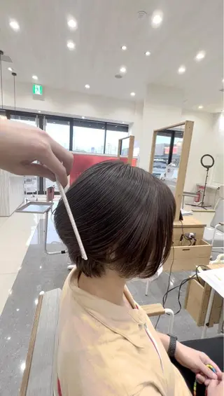 ショート カラー 太白区/白髪ぼかし ハイライト/千葉達人のヘアスタイル