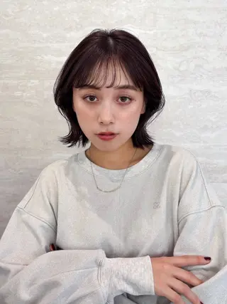 ショート 💖ボブ/縮毛矯正 顔周りレイヤー/ユイのヘアスタイル