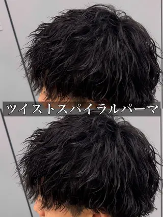パーマ メンズ オカベ ショウマのヘアスタイル