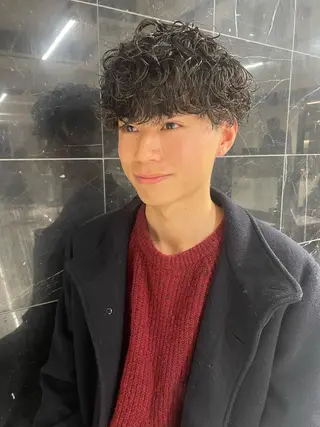 パーマ メンズ 大阪美容師 井上智博のヘアスタイル