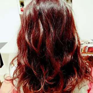ミディアム セミロング カラー 田中 光のヘアスタイル