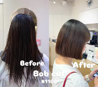 ショート 韓国レイヤー 🎀ダブルカラーのヘアスタイル