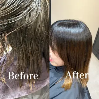 セミロング ⭐️縮毛矯正特化 小松邦彦⭐️のヘアスタイル