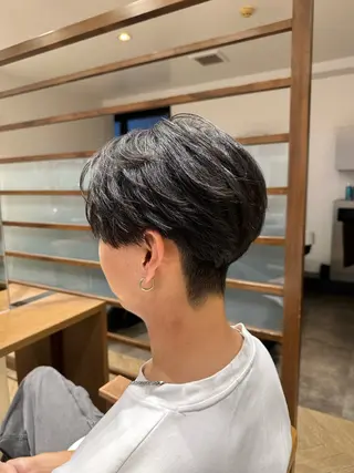 ショート メンズ メンズ特化/フェザー パーマ 和哉のヘアスタイル