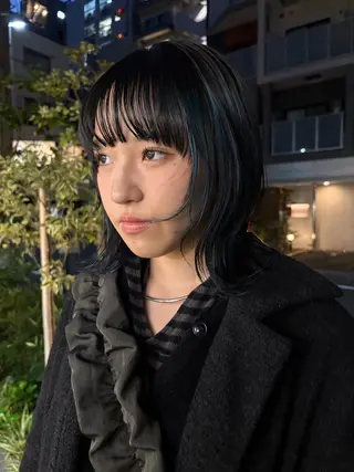 ミディアム カラー eri kinjoのヘアスタイル