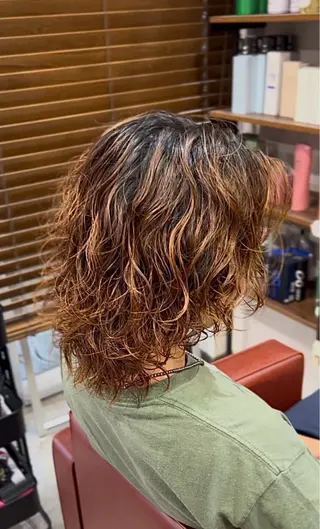 セミロング パーマ メンズ 湘南のパーマ職人 🔥清水琉葵🔥のヘアスタイル