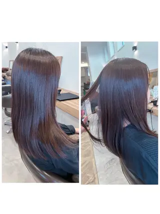セミロング カラー やまこし 美裕樹のヘアスタイル