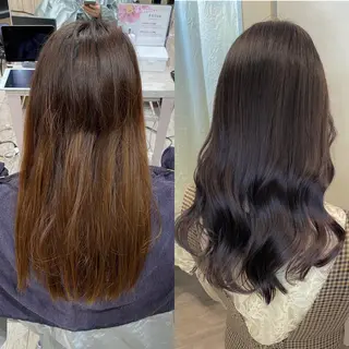 ロング カラー 顔まわりカット🌟 くびれヘア/寺門遥輝のヘアスタイル