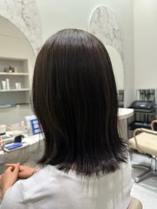 ミディアム カラー 韓国レイヤー✨ yasuko銀座のヘアスタイル