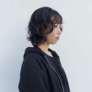 ミディアム パーマ パーマ特化美容師 mikuのヘアスタイル