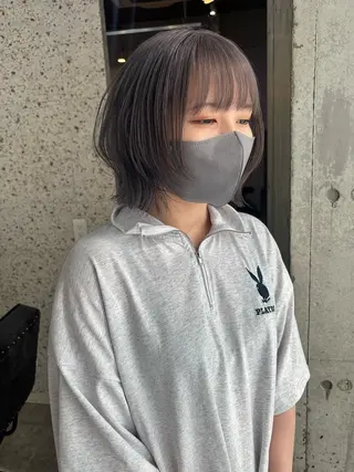 ミディアム カラー SHOTO ハイトー ン/ブロンドカラーのヘアスタイル