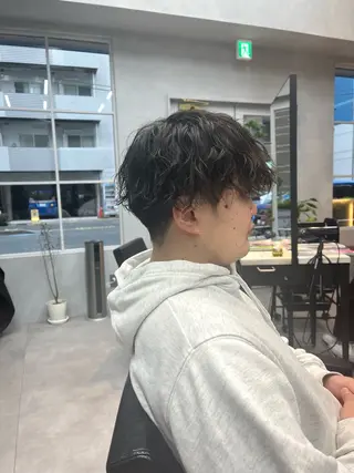 ショート パーマ 🎀♥️推しカラー tomoka💜🍭のヘアスタイル