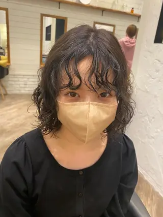 ミディアム パーマ 🌸透明感艶 カラー🌸Yuukiのヘアスタイル