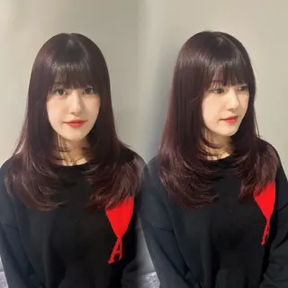 ロング カラー レイヤーカット/ 縮毛矯正🇰🇷早坂のヘアスタイル