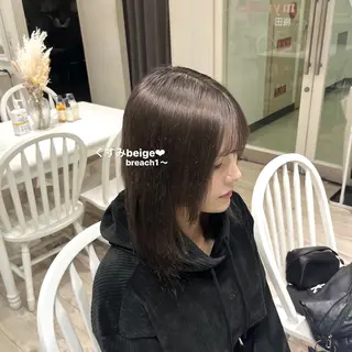 ミディアム カラー 𝑴𝒊𝒌𝒖💝 透明感モテカラーのヘアスタイル