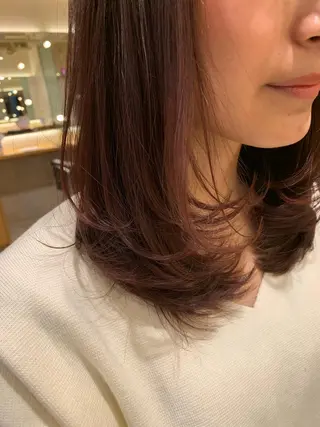 ミディアム カラー 宮澤 タケル ミディアムヘアのヘアスタイル