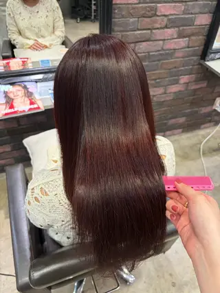ミディアム カラー パーマ 髪質改善特化🥣🫧 天神美容室のヘアスタイル