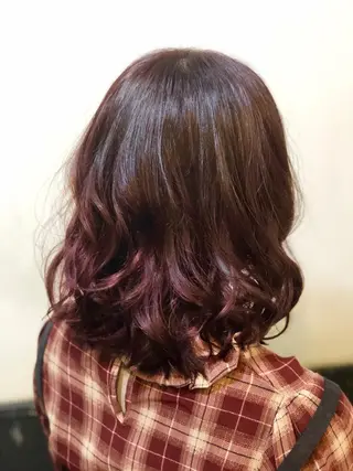 ミディアム カラー 美髪矯正 🌈髪質改善 山下のヘアスタイル
