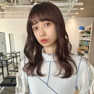 ロング カラー 透けるカラー 🫧かふうのヘアスタイル