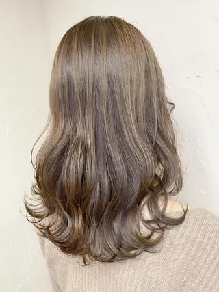 ミディアム カラー 髪質改善/レイヤー ストウシンゴのヘアスタイル
