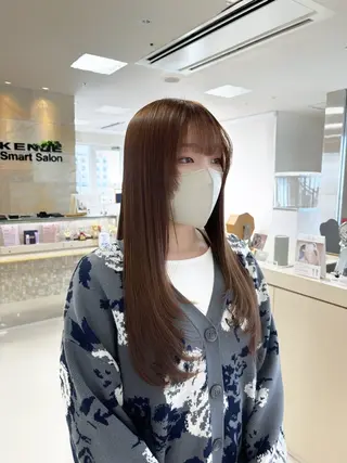 ロング 推し活/韓国/ブリー チカラーminamiのヘアスタイル